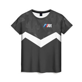 Женская футболка 3D с принтом BMW Militayry Sport II в Кировске, 100% полиэфир ( синтетическое хлопкоподобное полотно) | прямой крой, круглый вырез горловины, длина до линии бедер | 