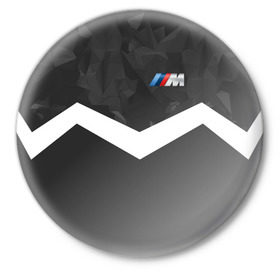 Значок с принтом BMW Militayry Sport II в Кировске,  металл | круглая форма, металлическая застежка в виде булавки | 