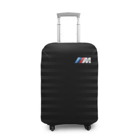Чехол для чемодана 3D с принтом BMW M BLACK & GREY в Кировске, 86% полиэфир, 14% спандекс | двустороннее нанесение принта, прорези для ручек и колес | bmw | автомобильные | бмв | машины