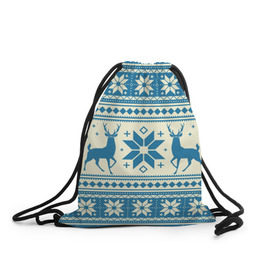 Рюкзак-мешок 3D с принтом Наш веселый Новый год в Кировске, 100% полиэстер | плотность ткани — 200 г/м2, размер — 35 х 45 см; лямки — толстые шнурки, застежка на шнуровке, без карманов и подкладки | новый год | олень | свитер | снег | снежинки | узор