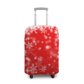 Чехол для чемодана 3D с принтом Новогоднее чудо 1 в Кировске, 86% полиэфир, 14% спандекс | двустороннее нанесение принта, прорези для ручек и колес | новый год | снег | снежинки