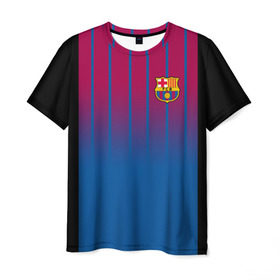 Мужская футболка 3D с принтом FC Barcelona 2018 в Кировске, 100% полиэфир | прямой крой, круглый вырез горловины, длина до линии бедер | fc | fc barcelona | fcb | барселона | спорт | спортивные | футбол | футбольный клуб