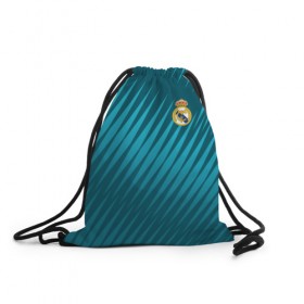 Рюкзак-мешок 3D с принтом Real Madrid 2018 Sportwear в Кировске, 100% полиэстер | плотность ткани — 200 г/м2, размер — 35 х 45 см; лямки — толстые шнурки, застежка на шнуровке, без карманов и подкладки | 
