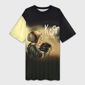 Платье-футболка 3D с принтом Korn, got the life в Кировске,  |  | korn | koяn | авто | альтернативный | арвизу | гранж | грув | группа | дэвис | корн | коян | лузье | манки | метал | музыка | нюметал | панк | песни | рок | уэлч | филди | филипп | хэд | шаффер