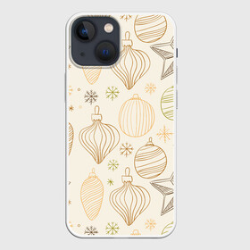 Чехол для iPhone 13 mini с принтом Ёлка в гости зовет в Кировске,  |  | ёлочные шары | ёлочный шар | игрушки | новый год снег | снежинки