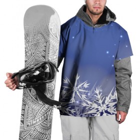 Накидка на куртку 3D с принтом Зима в Кировске, 100% полиэстер |  | Тематика изображения на принте: елка | новый год | снег | снежинки
