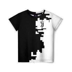 Детская футболка 3D с принтом Juventus 2018 Geometry Sport в Кировске, 100% гипоаллергенный полиэфир | прямой крой, круглый вырез горловины, длина до линии бедер, чуть спущенное плечо, ткань немного тянется | 