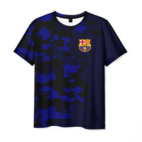 Мужская футболка 3D с принтом FC Barca 2018 Military Sport в Кировске, 100% полиэфир | прямой крой, круглый вырез горловины, длина до линии бедер | fc | fc barcelona | fcb |   | барселона | спорт | спортивные | фк | футбол