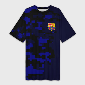 Платье-футболка 3D с принтом FC Barca 2018 Military Sport в Кировске,  |  | fc | fc barcelona | fcb |   | барселона | спорт | спортивные | фк | футбол