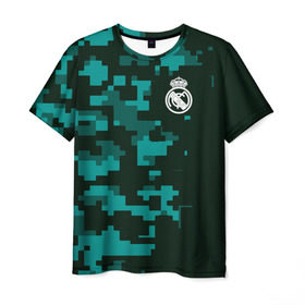 Мужская футболка 3D с принтом Real Madrid 18 Military Sport в Кировске, 100% полиэфир | прямой крой, круглый вырез горловины, длина до линии бедер | 