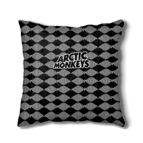 Подушка 3D с принтом Arctic Monkeys в Кировске, наволочка – 100% полиэстер, наполнитель – холлофайбер (легкий наполнитель, не вызывает аллергию). | состоит из подушки и наволочки. Наволочка на молнии, легко снимается для стирки | 