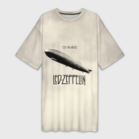Платье-футболка 3D с принтом Led Zeppelin в Кировске,  |  | led | led zeppelin | блюз | группа | джимми пейдж | джон генри бонэм | джон пол джонс | лед зепелен | лед зеппелин | метал | роберт плант | рок | тяжелый | фолк | хард | хардрок | хеви | хевиметал