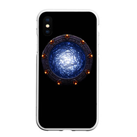Чехол для iPhone XS Max матовый с принтом Stargate в Кировске, Силикон | Область печати: задняя сторона чехла, без боковых панелей | sg1 | wormhole | другие миры | зв1 | звёздные врата | кротовая нора | портал | тоннель | червоточина