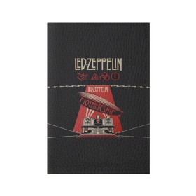 Обложка для паспорта матовая кожа с принтом Led Zeppelin в Кировске, натуральная матовая кожа | размер 19,3 х 13,7 см; прозрачные пластиковые крепления | led | led zeppelin | блюз | группа | джимми пейдж | джон генри бонэм | джон пол джонс | лед зепелен | лед зеппелин | метал | роберт плант | рок | тяжелый | фолк | хард | хардрок | хеви | хевиметал