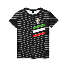 Женская футболка 3D с принтом Juventus 2018 Италия в Кировске, 100% полиэфир ( синтетическое хлопкоподобное полотно) | прямой крой, круглый вырез горловины, длина до линии бедер | fc | juventus | спорт | спортивные | фк | футбол | ювентус