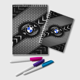 Блокнот с принтом BMW Carboniferous 2018 в Кировске, 100% бумага | 48 листов, плотность листов — 60 г/м2, плотность картонной обложки — 250 г/м2. Листы скреплены удобной пружинной спиралью. Цвет линий — светло-серый
 | abstraction | carboniferous | карбон | текстуры