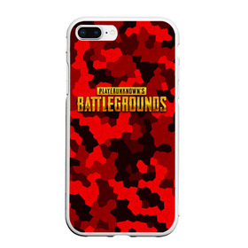 Чехол для iPhone 7Plus/8 Plus матовый с принтом PUBG Red Military в Кировске, Силикон | Область печати: задняя сторона чехла, без боковых панелей | battle royal | playerunknowns battlegrounds | pubg | пабг | пубг