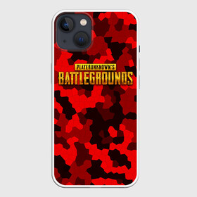 Чехол для iPhone 13 с принтом PUBG Red Military в Кировске,  |  | Тематика изображения на принте: battle royal | playerunknowns battlegrounds | pubg | пабг | пубг