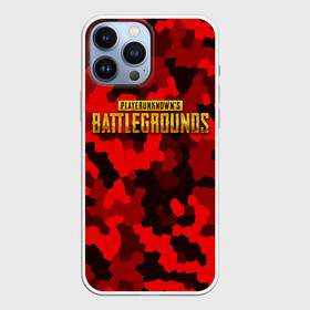 Чехол для iPhone 13 Pro Max с принтом PUBG Red Military в Кировске,  |  | Тематика изображения на принте: battle royal | playerunknowns battlegrounds | pubg | пабг | пубг