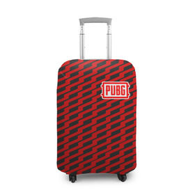 Чехол для чемодана 3D с принтом PUBG Red Line в Кировске, 86% полиэфир, 14% спандекс | двустороннее нанесение принта, прорези для ручек и колес | playerunknowns battlegrounds | pubg | шутеры