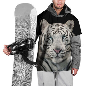 Накидка на куртку 3D с принтом White tiger в Кировске, 100% полиэстер |  | Тематика изображения на принте: tiger white | белый тигр | дикая кошка | тигр