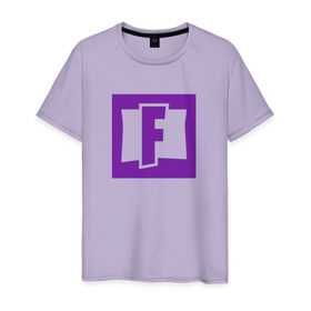 Мужская футболка хлопок с принтом Fortnite logo в Кировске, 100% хлопок | прямой крой, круглый вырез горловины, длина до линии бедер, слегка спущенное плечо. | 