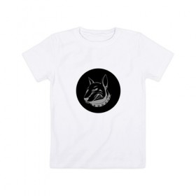 Детская футболка хлопок с принтом Собакен в Кировске, 100% хлопок | круглый вырез горловины, полуприлегающий силуэт, длина до линии бедер | Тематика изображения на принте: 
