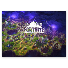 Поздравительная открытка с принтом Fortnite в Кировске, 100% бумага | плотность бумаги 280 г/м2, матовая, на обратной стороне линовка и место для марки
 | fortnite