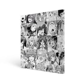 Холст квадратный с принтом Faces from Hentai в Кировске, 100% ПВХ |  | ahegao | anime | kodome | manga | senpai | аниме | анимэ | ахегао | кодоме | манга | меха | сенпай | юри | яой