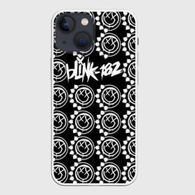 Чехол для iPhone 13 mini с принтом Blink 182 в Кировске,  |  | blink | альтернативный рок | блинк | группа | марк хоппус | музыка | мэтт скиба | надпись | панк | панк рок | песни | поп панк | рок | скейт панк | смайл | смайлик | трэвис баркер