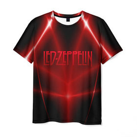 Мужская футболка 3D с принтом Led Zeppelin в Кировске, 100% полиэфир | прямой крой, круглый вырез горловины, длина до линии бедер | Тематика изображения на принте: 