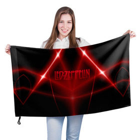 Флаг 3D с принтом Led Zeppelin в Кировске, 100% полиэстер | плотность ткани — 95 г/м2, размер — 67 х 109 см. Принт наносится с одной стороны | 