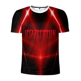 Мужская футболка 3D спортивная с принтом Led Zeppelin в Кировске, 100% полиэстер с улучшенными характеристиками | приталенный силуэт, круглая горловина, широкие плечи, сужается к линии бедра | 