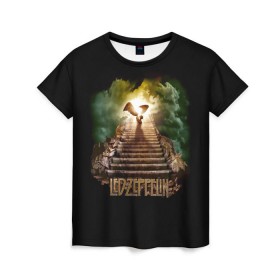 Женская футболка 3D с принтом Led Zeppelin в Кировске, 100% полиэфир ( синтетическое хлопкоподобное полотно) | прямой крой, круглый вырез горловины, длина до линии бедер | led zeppelin | джимми пейдж | джон генри бонэм | джон пол джонс | лед зеппелин | роберт плант