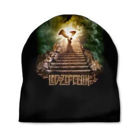 Шапка 3D с принтом Led Zeppelin в Кировске, 100% полиэстер | универсальный размер, печать по всей поверхности изделия | led zeppelin | джимми пейдж | джон генри бонэм | джон пол джонс | лед зеппелин | роберт плант