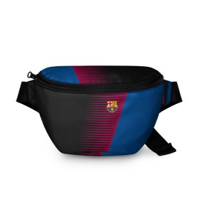 Поясная сумка 3D с принтом FC Barca 2018 Creative uniform в Кировске, 100% полиэстер | плотная ткань, ремень с регулируемой длиной, внутри несколько карманов для мелочей, основное отделение и карман с обратной стороны сумки застегиваются на молнию | fc | fc barcelona | fcb | барселона | спорт | спортивные | фк | футбол | футбольный клуб