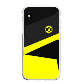 Чехол для iPhone XS Max матовый с принтом Borussia 2018 Geometry Sport в Кировске, Силикон | Область печати: задняя сторона чехла, без боковых панелей | fc |  borussia dortmund | боруссия | спорт | спортивные | фк | футбол | футбольный клуб