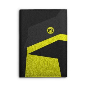 Обложка для автодокументов с принтом Borussia 2018 Geometry Sport в Кировске, натуральная кожа |  размер 19,9*13 см; внутри 4 больших “конверта” для документов и один маленький отдел — туда идеально встанут права | Тематика изображения на принте: fc |  borussia dortmund | боруссия | спорт | спортивные | фк | футбол | футбольный клуб