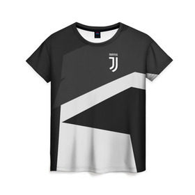 Женская футболка 3D с принтом Juventus 2018 Geometry Sport в Кировске, 100% полиэфир ( синтетическое хлопкоподобное полотно) | прямой крой, круглый вырез горловины, длина до линии бедер | fc | juventus | спорт | спортивные | фк | футбол | футбольный клуб | ювентус