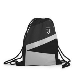 Рюкзак-мешок 3D с принтом Juventus 2018 Geometry Sport в Кировске, 100% полиэстер | плотность ткани — 200 г/м2, размер — 35 х 45 см; лямки — толстые шнурки, застежка на шнуровке, без карманов и подкладки | Тематика изображения на принте: fc | juventus | спорт | спортивные | фк | футбол | футбольный клуб | ювентус