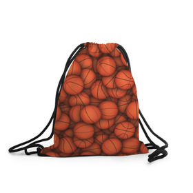 Рюкзак-мешок 3D с принтом Баскетбольные мячи в Кировске, 100% полиэстер | плотность ткани — 200 г/м2, размер — 35 х 45 см; лямки — толстые шнурки, застежка на шнуровке, без карманов и подкладки | basketball | баскетбол | мяч | мячик | оранжевый | паттерн | спорт | текстура