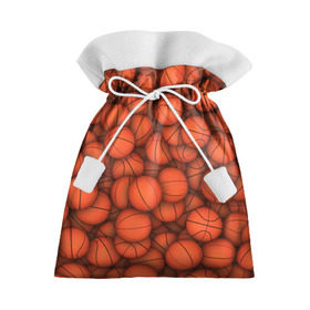 Подарочный 3D мешок с принтом Баскетбольные мячи в Кировске, 100% полиэстер | Размер: 29*39 см | Тематика изображения на принте: basketball | баскетбол | мяч | мячик | оранжевый | паттерн | спорт | текстура