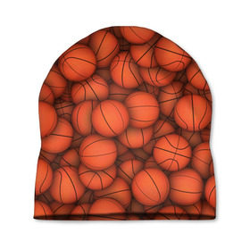 Шапка 3D с принтом Баскетбольные мячи в Кировске, 100% полиэстер | универсальный размер, печать по всей поверхности изделия | basketball | баскетбол | мяч | мячик | оранжевый | паттерн | спорт | текстура
