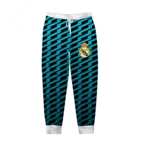 Мужские брюки 3D с принтом Real Madrid Creative uniform в Кировске, 100% полиэстер | манжеты по низу, эластичный пояс регулируется шнурком, по бокам два кармана без застежек, внутренняя часть кармана из мелкой сетки | 