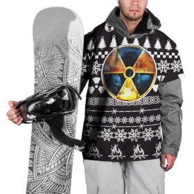 Накидка на куртку 3D с принтом S.T.A.L.K.E.R Ядерная Зима в Кировске, 100% полиэстер |  | stalker | зима | новогодние | новый год | радиация | сталкер | чернобыль