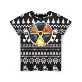 Детская футболка 3D с принтом S.T.A.L.K.E.R Ядерная Зима в Кировске, 100% гипоаллергенный полиэфир | прямой крой, круглый вырез горловины, длина до линии бедер, чуть спущенное плечо, ткань немного тянется | stalker | зима | новогодние | новый год | радиация | сталкер | чернобыль