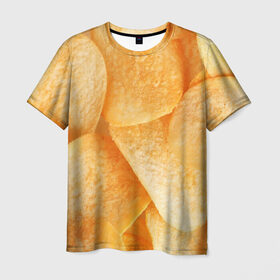 Мужская футболка 3D с принтом Чипсы в Кировске, 100% полиэфир | прямой крой, круглый вырез горловины, длина до линии бедер | чипсы