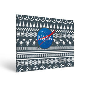 Холст прямоугольный с принтом Свитер NASA в Кировске, 100% ПВХ |  | Тематика изображения на принте: nasa | космос | логотип | наса | ракета