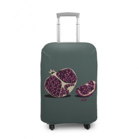 Чехол для чемодана 3D с принтом Гранат в Кировске, 86% полиэфир, 14% спандекс | двустороннее нанесение принта, прорези для ручек и колес | vegan | гранат | еда | фрукты