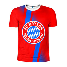 Мужская футболка 3D спортивная с принтом FC Bayern 2018 Storm в Кировске, 100% полиэстер с улучшенными характеристиками | приталенный силуэт, круглая горловина, широкие плечи, сужается к линии бедра | 